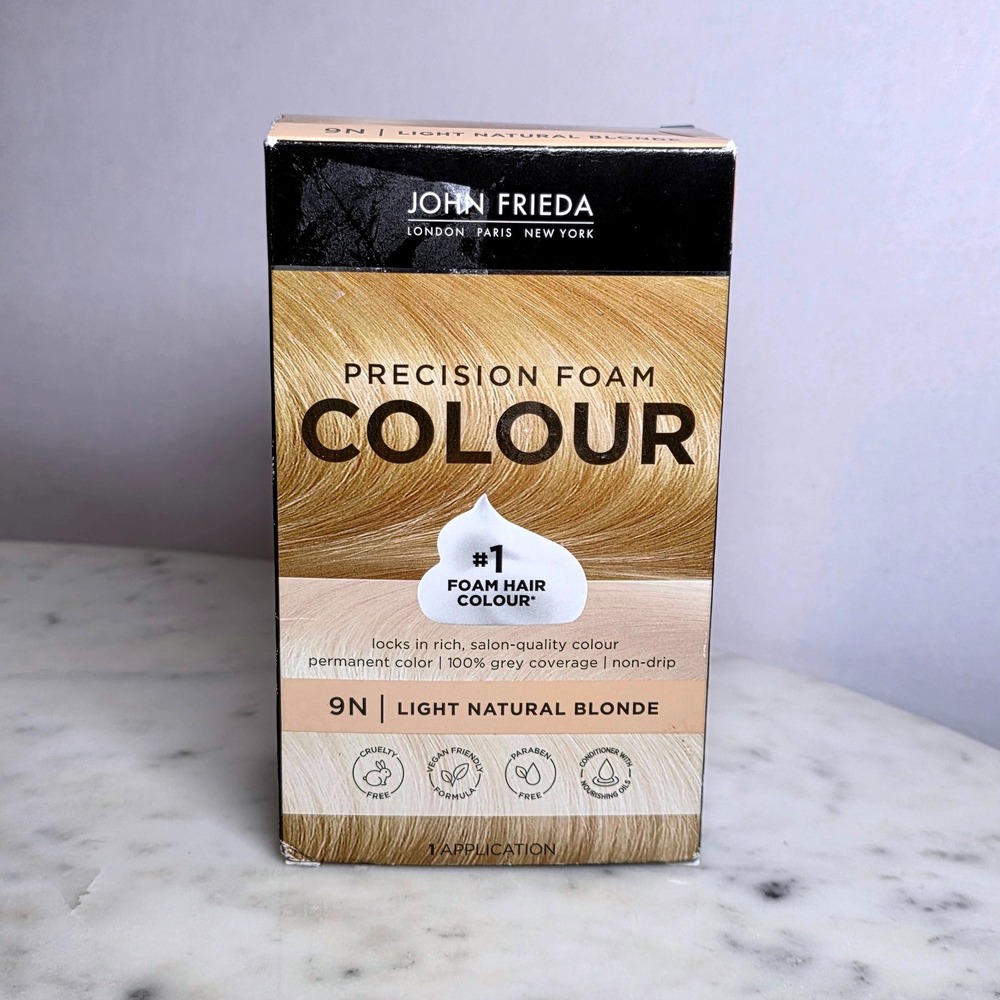 John Frieda Precision Foam Colour 9N Light Natural Blonde Permanent Hair Dye NEW